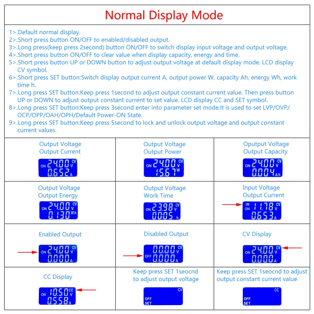 DC-DC 35W 4A Adjustable Automatic Buck Boost Power Supply